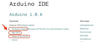 Arduino IDEのダウンロードページ