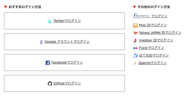 ATNDのログイン画面(現在のものです)